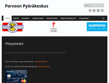 Tablet Screenshot of porvoonpyorakeskus.fi